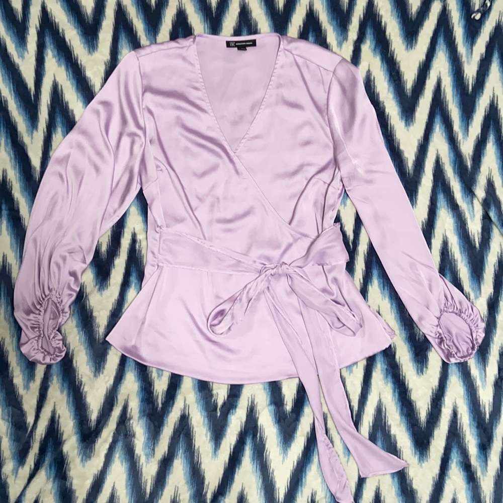 I.N.C. Lavender tie blouse